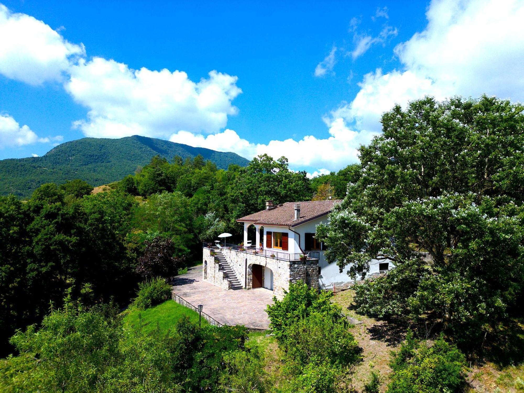 Casa Del Bosco - Vista Mozzafiato & Parco 4 Ettari Villa Bobbio Exteriör bild